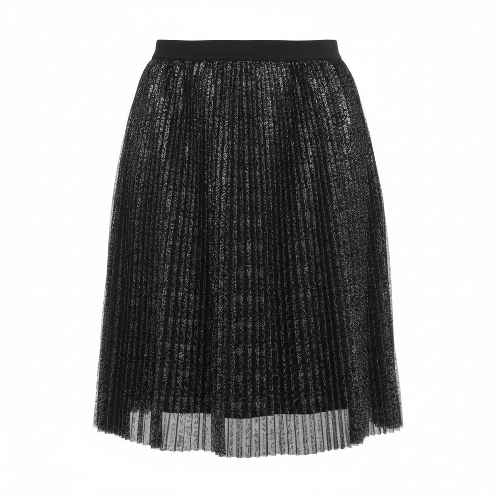 Eloquii Plus Size Black Pleated Lace Skirt - Picture 8 of 10